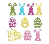 Easter Cupcake Toppers, Bunny Dessert Decorations and Easter Eggs | for Birthday Cake | for Family Gatherings Spring Wedding Dessert Tables School Events