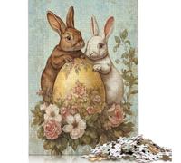 Easter Cute Bunny 尺寸 Pieces Puzzles for Adults & Teenager Teenager Man Woman Gift 300pcs (40x28cm)