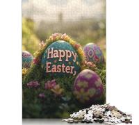 Easter Cute Bunny 1000 Pieces Puzzles Wooden Puzzle for Teenager Funny Jigsaw Puzzles 1000pcs (75x50cm)