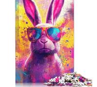 Easter Cute Bunny 1000 Pieces Wooden Puzzles for Adults Jigsaw Puzzles Educational Game Challenge Toy 1000pcs (75x50cm)