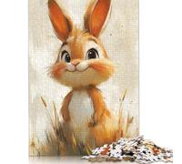 Easter Cute Bunny 1000 Pieces Wooden Puzzles for Adults Jigsaw Puzzles Educational Game Challenge Toy 1000pcs (75x50cm)