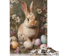 Easter Cute Bunny 500 Pieces Puzzles for Adults & Teenager Teenager Man Woman Gift 500pcs (52x38cm)
