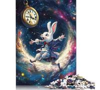 Easter Cute Bunny 500 Pieces Wooden Puzzles for Adults Jigsaw Puzzles Educational Game Challenge Toy 500pcs (52x38cm)