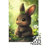 Easter Cute Bunny Puzzle 1000 Pieces Jigsaws Wooden Puzzle for Adults And Teenager Puzzles for Adults Teens 1000pcs (75x50cm)
