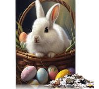 Easter Cute Bunny Puzzle for Adults And Teenagers 1000 Pieces Puzzle for Adults Sustainable Puzzle Games 1000pcs (75x50cm)