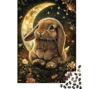 Easter Cute Bunny Puzzle for Adults And Teenagers 1000 Pieces Wood Puzzle Jigsaws Educational Puzzle 1000pcs (75x50cm)