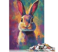 Easter Cute Bunny Puzzle for Adults And Teenagers 1000 Pieces Wooden Puzzles for Teenagers Gifts Brain Teaser Game 1000pcs (75x50cm)