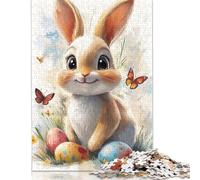 Easter Cute Bunny Puzzle for Adults And Teenagers 500 Pieces Puzzle for Adults Sustainable Puzzle Games 500pcs (52x38cm)