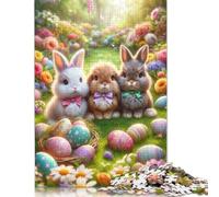 Easter Cute Bunny Puzzle for Teenagers 1000 Pieces Puzzle Brain Teaser Puzzles For Adults 1000pcs (75x50cm)