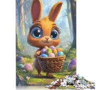 Easter Cute Bunny Puzzle Jigsaws 500 Pieces for Adults & Teenager Age 12 Years Up Christmas Eve Gifts 500pcs (52x38cm)