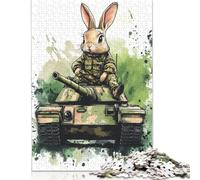 Easter Cute Bunny Puzzles 500 Pieces Wooden Puzzles for Adults And Teenager Family Game Christmas Eve Gifts 500pcs (52x38cm)