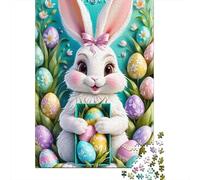 Easter Cute Bunny Puzzles for Adults 1000 Pieces Wooden Puzzles for Adults & Teenager Jigsaw Puzzles for Adult 1000pcs (75x50cm)