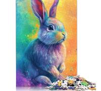 Easter Cute Bunny Puzzles for Adults 500 Piece Puzzle for Teenager Age 12 Years Up Christmas Eve Gifts 500pcs (52x38cm)