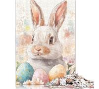 Easter Cute Bunny Puzzles for Adults 500 Piece Puzzle for Teenager Educational Game Challenge Toy 500pcs (52x38cm)