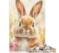 Easter Cute Bunny Wooden Jigsaw Puzzles for Adults 1000 Piece Puzzles Rectangular Puzzle And Home Decor And Family Game 1000pcs (75x50cm)