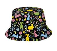 Easter Cute Rabbit Eggs Bucket Hat,Casual Fisherman Cap Golf Boonie Hats Travel Beach Sun Hat for Adult Women Men, Egg-12, One size