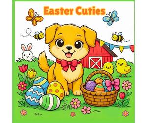Easter Cuties: Cute Easter Animals Coloring Book for Kids Ages 3-8 | Bunnies, Cats, Ponies & More | 30 Fun and Easy Coloring Pages