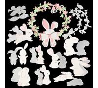 Easter Cutting Dies Bunny Rabbit Die Cuts Wreath Embossing Machine Template Stencil Cut Dies for Easter Card Making DIY Scrapbooking Craft Cards Photo Album Easter Gifts Decor