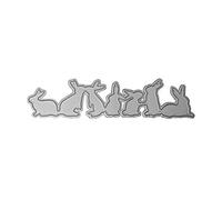 Easter Cutting Dies for Card Making, Happy Easter Rabbit Eggs Metal Cutting Dies Embossing Stencil Template for DIY Scrapbooking Paper Card Album Decor Craft Art Stamp (7 Rabbits)