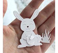 Easter Cutting Dies for Card Making, Happy Easter Rabbit Eggs Metal Cutting Dies Embossing Stencil Template for DIY Scrapbooking Paper Card Album Decor Craft Art Stamp (Easter Rabbit Egg)