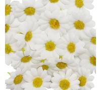 Easter Daisy Flowers Artificial, Felt Flowers, Easter Picks, 4cm Spring Day Fabric Dasies, Cute Craft Supplies Fake Flowers for Bonnet, Wreath, Home and Party Decorations (20x- White Flowers)