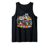 Easter Day Bunny Monster Truck Eggs Cool Rabbit Tank Top