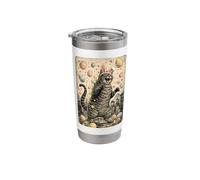Easter Day Cat Bunny Ears Japanese Catzilla Easterzilla Stainless Steel Insulated Tumbler