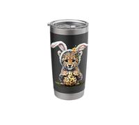 Easter Day Cheetah Holding Leopard Bunny Egg Cheetah Animal Stainless Steel Insulated Tumbler