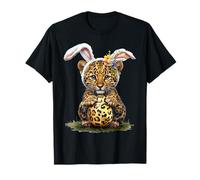 Easter Day Cheetah Holding Leopard Bunny Egg Cheetah Animal T-Shirt