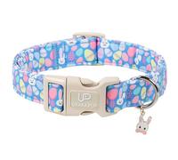 Easter Day Dog Collar, UP URARA PUP Easter Bunny Adjustable Pet Collar with Quick Release, Colorful Rabbits Dog Collars for Small Medium Large Dogs