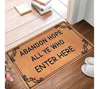 Easter Day Doormat Abandon Hope All Ye Who Enter Here Durable Welcome Front Door Mats Entryway Rugs Non-Slip Rugs Carpet Mothers Day Welcome Carpet Floor Mats Porch Rugs 16x24 in