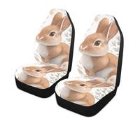 Easter Day Eggs Bunny Car Seat Protector Set Of 2 Easy To Install Seat Covers Car Front Breathable Auto Seats Protectors For Four Seasons Women Men