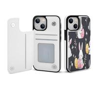 Easter Day Eggs Bunny Leather Flip Phone Case Wallet Cover Compatible with iPhone 14/14 Plus/14 Pro/14 Pro Max