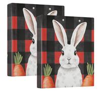 Easter day rabbit carrot carrots watercolor eggs_1 1 and a half inch binder round rings with storage box pack 1/2 office supplies 200 sheets