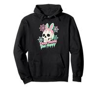 Easter Dead Inside But Hoppy Skull Bunny Pastel Goth Pullover Hoodie