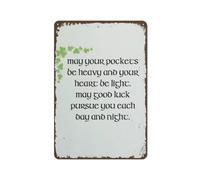 Easter Decor Tin Sign St Patricks Day Irish Blessing St Patricks Day Decor St Patrick's Day Farmhouse Decor Saint Patricks Decor Aluminum Coffee St Patricks Day Metal Signs Wall Decor Gifts 8"x12"