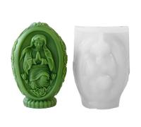 Easter Decoration Mould, Easter Mould, 3D Virgin Mary Easter Theme Plaster Casting Mould for Making Easter Statues for Fondant, Sculpture, Gypsum, Art in