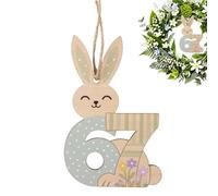 Easter Decoration, Pack of 67 Cute Wooden Hanging Figures for Spring, Spring Decoration for Hanging, for the Holiday Home, Wall, Party, Kitchen, Outdoor Use