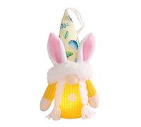Easter Decoration Rabbit Dwarf Doll Home Decor Table Decoration Faceless Plush Figure Spring Festival Storage Collectible (Yellow, One Size)