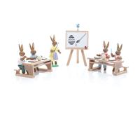 Easter Decoration Rabbit School With Lehrerin Height 7,5cm New Osterhasenfigu