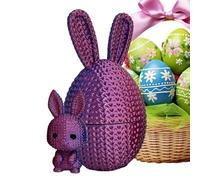 Easter Decoration Set with Hand-Woven Animals, Easter Bunny Decorations | for Windowsill, Bookcase, Easter Party, Workplace, Living Room, Dining Table