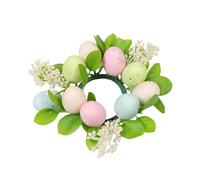 Easter Decoration Wreath Spring Colorful Easter Eggs Simulation Party Door Hanging Props Easter Wreaths