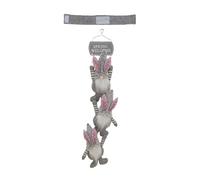 Easter Decorations Bunnies Door Sign, Bunnies Welcome Rabbits Window Curtain Holdback Home Decorations Welcome Hanging
