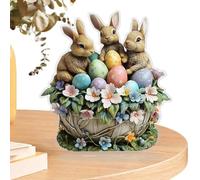 Easter Decorations Bunny | Colourful 2D Acrylic Easter Rabbit Centerpiece for Spring Desk Decoration | for Bedroom Bookcase Desk Cupboard Sill Dining Room