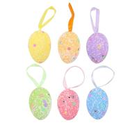 Easter Decorations Eggs - 6X Easter Tree Decorations | Easter Egg Ornament | Eggs Colorful Easter Hanging Eggs Easter Tree Ornaments | Easter Ornaments For The Home Decoratives And Tree