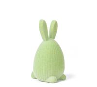 Easter Decorations Flocked Bunny Figurines 4" Flocking Rabbit Tabletop Mantel Decoration for Easter Centerpieces for Spring Home Office Table Decor Supplies