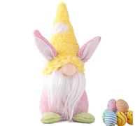 Easter Decorations Gnome,Handmade Gnome Faceless Plush Dwarf Doll Easter Home Decorations Ornaments Gifts, for Home Kitchen Farmhouse Holiday Festival Party (Yellow)