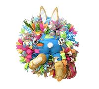 Easter Decorations Spring Wreath Wreath Cute Bunny Butt Door Wreath Rabbit Easter Wreath Decorations Festival Home Wall Ornament Outdoor Easter Wreath Front Door Easter Gifts for Kids (C)
