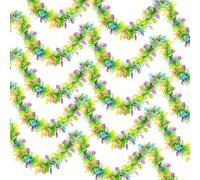 Easter Decorations Tinsel Garlands - 6.6FT X 5Pcs Colorful Easter Eggs Metallic Tinsel Twist Garland for Easter Decorations Home Party Hanging Wreath
