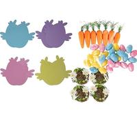 Easter Decorative Eggs Bonnet Decorating Accessory Kids Easter Decorations Basket Filler Easter Egg DIY Craft Set - Eggs, Chick Foam Shapes, Nest Decoration, Carrot Decorations